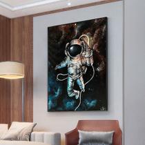 Quadro decorativo 1 peça 60x40 astronauta abstrato para sala quarto hall Quadro decorativo 1 peça 60x40 astronauta abstrato para sala quarto hall