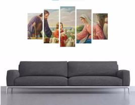 quadro decorativo 115 x 60 5 pçs 4 k a-sagrada familia