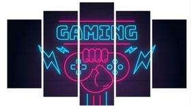 quadro decorativo 115 x 60 5 pçs 4 k gaming jogos