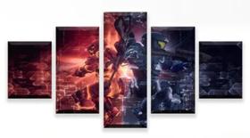 quadro decorativo 115 x 60 5 pçs 4 k halo guardians