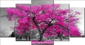 quadro decorativo 115 x 60 5 pçs 4 k ipe rosa - ferro tech