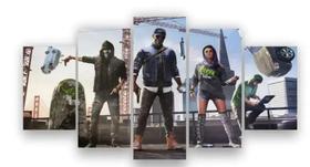 quadro decorativo 115 x 60 5 pçs 4 k watch dogs 2