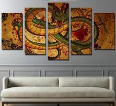 quadro decorativo 115 x 60 5 pçs mosaico dragon ball z sheylong