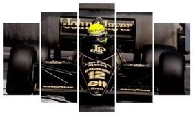 Quadro Decorativo 120 x 60 Mosaico Ayrton Senna Formula 1