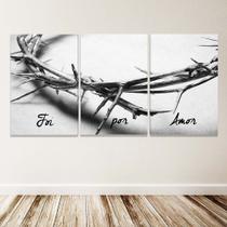 Quadro Decorativo 120x60 Cm Foi Por Amor Coroa Espinho Quadro Decorativo 120x60 Cm Foi Por Amor Coroa Espinho