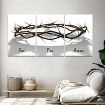 Quadro Decorativo 120x60 Cm Foi Por Amor Coroa Espinho Quadro Decorativo 120x60 Cm Foi Por Amor Coroa Espinho