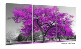 Quadro Decorativo 120x60 Sala Quarto Árvore Rosa 1