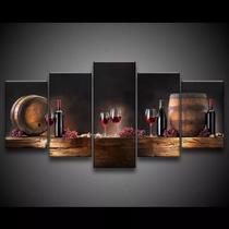 Quadro Decorativo 129x63 Sala Adega Vinho Wine Pirâmide