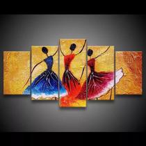 Quadro Decorativo 129x63 Sala Quarto Abstrato Dança Espanha