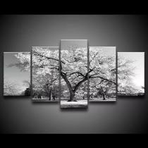 Quadro Decorativo 129x63 Sala Quarto Árvore Branca 1