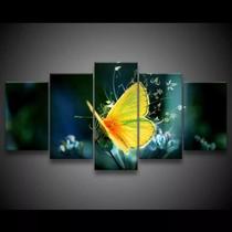 Quadro Decorativo 129x63 Sala Quarto Borboleta Amarela 1 Quadro Decorativo 129x63 Sala Quarto Borboleta Amarela 1