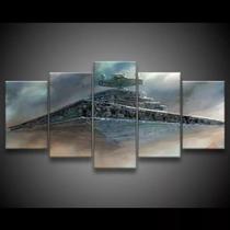 Quadro Decorativo 129x63 Sala Quarto Imperial Star Destroyer