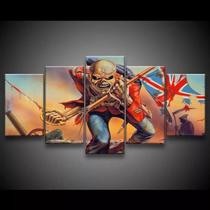 Quadro Decorativo 129x63 Sala Quarto Iron Maiden The Trooper