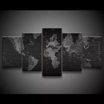 Quadro Decorativo 129x63 Sala Quarto Mapa Múndi 1