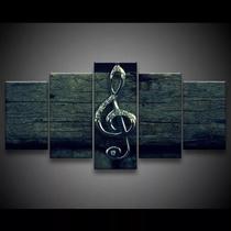 Quadro Decorativo 129x63 Sala Quarto Música Clave De Sol 1