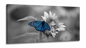 Quadro Decorativo 130x60 Sala Quarto Borboleta em Tecido Canvas Quadro Decorativo 130x60 Sala Quarto Borboleta em Tecido Canvas