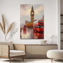 Quadro Decorativo 130x90 Para Sala Quarto Hall Londres Chuva Arte