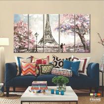 Quadro Decorativo 140x65 Sala Quarto Torre Eiffel Paris Kit