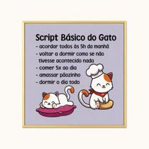 Quadro Decorativo 18cm Gatos Fofos e Frases Divertidas - Quadro Decorativo 18cm Gatos Fofos e Frases Divertidas -
