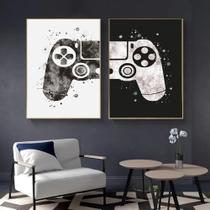 Quadro decorativo 2 peças 40x60 video game gamer controle jogos para quarto sala