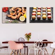 quadro decorativo 2 peças gastronomia restaurante e cozinha decoração - Ana Decor