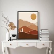 Quadro Decorativo 24x18cm - Moldura de Madeira Preta