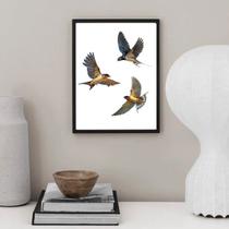 Quadro Decorativo 3 Andorinhas Voando 45x34cm Quadro Decorativo 3 Andorinhas Voando 45x34cm