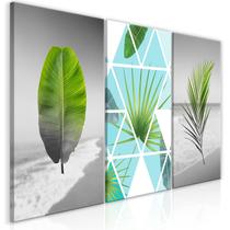 Quadro decorativo 3 peças minimalista folhas quadro decorativo para sala nordico folhas