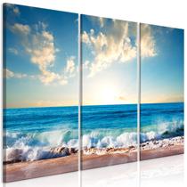 Quadro decorativo 3 peças onda praia quadro decorativo para sala onda