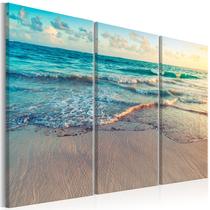 Quadro decorativo 3 peças praia bonita quadro decorativo para sala praia onda