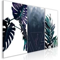 Quadro decorativo 3 peças tropical folhas quadro decorativo para sala minimalista tropical