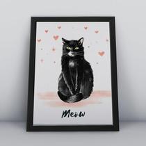 Quadro Decorativo 30x20cm Moldura Preta em Madeira Quadro Decorativo 30x20cm Moldura Preta em Madeira