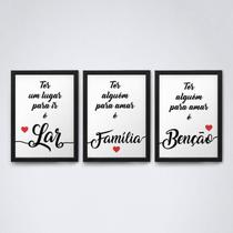 Quadro Decorativo 30x20cm Moldura Preta