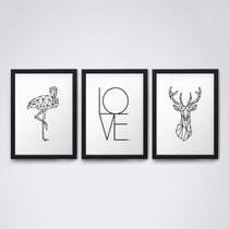 Quadro Decorativo 30x20cm Moldura Preta