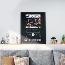 Quadro Decorativo 30x40cm Personalizado Spotify Preto