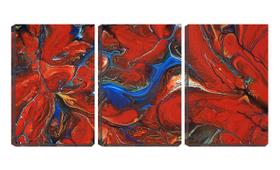 Quadro Decorativo 30x66 cores quentes abstrato