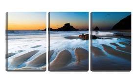 Quadro Decorativo 30x66 pequenos sucos na praia