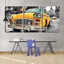 Quadro Decorativo 30x66 táxi nas ruas de havana - Crie Life