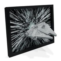 Quadro Decorativo 3D Star Wars - Millennium Falcon