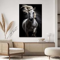 Quadro Decorativo 40x60 Para Sala Quarto Hall Cavalo Branco