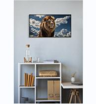 Quadro Decorativo 40x60 Poesias do Alto Leão Céu Azul Harmonia e Beleza para Transformar Seu Ambiente Quadro Decorativo 40x60 Poesias do Alto Leão Céu Azul Harmonia e Beleza para Transformar Seu Ambiente