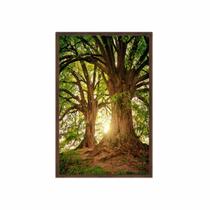 Quadro decorativo 40x60cm canvas arvores sol floresta flnt102