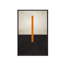 Quadro decorativo 40x60cm vidro arte abstrata moderna laranja abg014