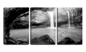 Quadro Decorativo 45x96 cachoeiras escondidas na mata
