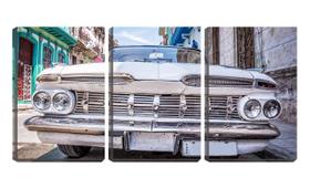 Quadro Decorativo 45x96 carros retrôs de cuba vintage