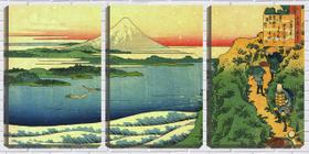 Quadro Decorativo 45x96 monte fuji ao fundo arte