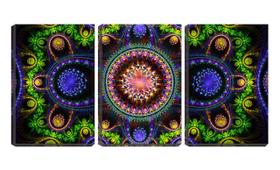 Quadro Decorativo 45x96 pintura abstrata mandala