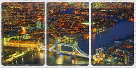 Quadro Decorativo 45x96 ponte de Londres iluminada