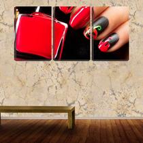 Quadro Decorativo 45x96 unhas estilo halloween manicure