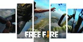 Quadro Decorativo 5 Partes Sala Free Fire 04